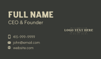 Elegant Perfume Wordmark Business Card