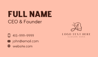 Leaf Cosmetics Letter A Business Card Design