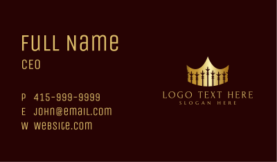 Premium Crown Fence Business Card Image Preview
