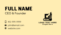 Excavator Arrow Construction Business Card