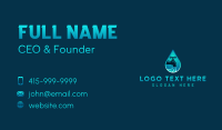 Water Droplet Plumbing Business Card Design