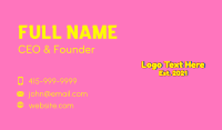 Cartoon Preschool Wordmark Business Card