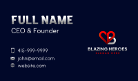 Heart Foundation Letter B Business Card Image Preview