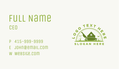 Greenhouse Yard Lawn Mower Business Card Image Preview