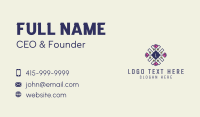 Embroidered Floral Lettermark Business Card Design