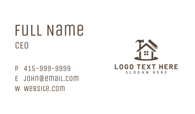 House Remodel Builder Business Card Image Preview