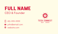 Red Virus Lettermark Business Card Design