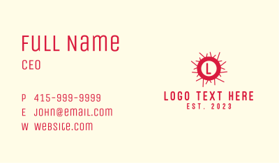 Red Virus Lettermark Business Card Image Preview