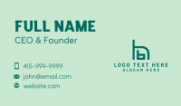 B & H Chair Monogram Business Card