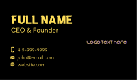 Simple Static Wordmark Business Card