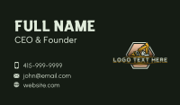 Industrial Backhoe Contractor Business Card