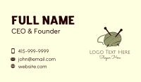 Needle Knitwork Wool Business Card