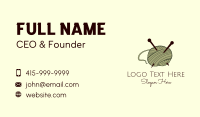 Needle Knitwork Wool Business Card Design