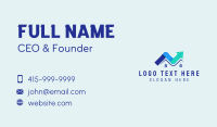 Multicolor House Finance  Business Card