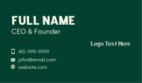 Organic Fancy Wordmark Business Card