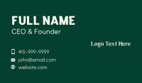 Organic Fancy Wordmark Business Card Design