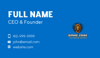 Gaming Shield Lion Business Card Image Preview
