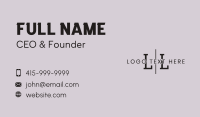 Simple Boutique Lettermark Business Card Design