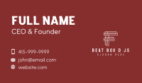 Industrial Mechanic Letter F Business Card
