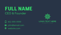 Green Geometric Abstract Target Business Card Design