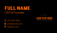 Thunder Tattoo Wordmark Business Card