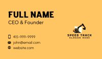 Construction Digging Excavator Business Card