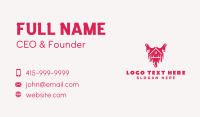 Pink Paintbrush Home Business Card