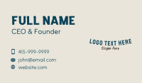 Blue Curve Wordmark Business Card