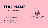 Lady Lips Tongue Business Card Design
