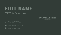 Professional Corporate Business Wordmark Business Card