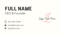 Cursive Script Wordmark Business Card