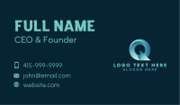 Tech Startup Letter Q Business Card
