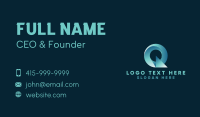 Tech Startup Letter Q Business Card Design