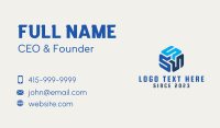 Tech Cube Letter S  Business Card