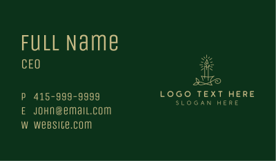 Lighting Candle Decor Business Card