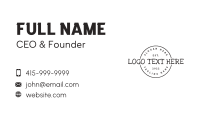 Chalk Seal Wordmark  Business Card Design