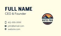 Outdoor Mountain Sunset Business Card Design