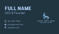 Blue Bunny Animal Business Card Design