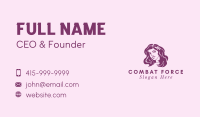 Purple Floral Woman  Business Card