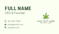 Natural Cannabis Leaf Business Card