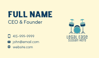 Blue Drum Set Business Card