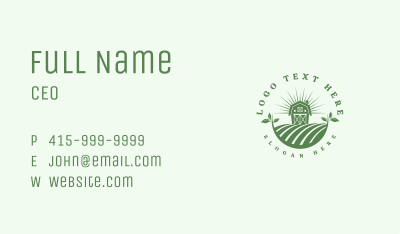 Farm Barn Field Business Card Image Preview