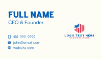 American Patriotic Shield Business Card Design