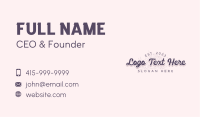 Floral Beauty Wordmark Business Card Design