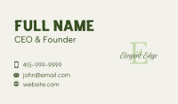 Elegant Green Brand Lettermark Business Card Image Preview
