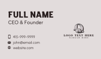 Deluxe Vintage Letter Q Business Card