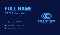 Blue Cyber Eye Business Card Design