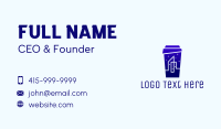 City Builing Night Cup Business Card Design