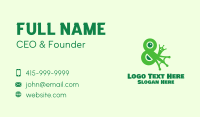 Green Ampersand Frog  Business Card Design