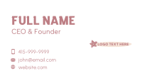 Beauty Floral Spa Business Card